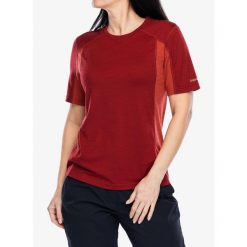 Koszulka na rower damska Smartwool Mountain Bike Short Sleeve Jersey. Czerwone koszulki sportowe damskie Smartwool, bez wzorów, z jersey, bez kołnierzyka, bez ramiączek, rowerowe. Za 272.99 zł.