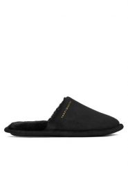 Tommy Hilfiger Kapcie Soft House Shoe FW0FW08853 Czarny. Czarne kapcie damskie Tommy Hilfiger, bez wzorów, z materiału. Za 169.99 zł.