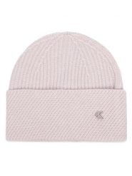 Calvin Klein Czapka LV04F8118G Fioletowy jasny. Fioletowe rękawiczki damskie Calvin Klein, na zimę, bez wzorów, z wełny. Za 169.99 zł.