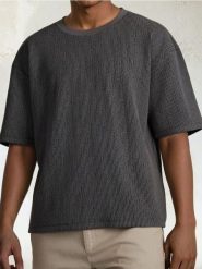 Bluza wykonana z dzianiny typu żakardowego - szary. Szare bluzy męskie Sinsay, l, bez wzorów, z dzianiny, bez kaptura. Za 49.99 zł.