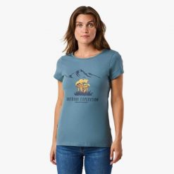 Koszulka Koszykówka damska Swedemount Forest Tee wodoodporna. Zielone koszulki sportowe damskie SWEDEMOUNT, bez wzorów, z tkaniny, sportowe, bez kołnierzyka. Za 79.99 zł.