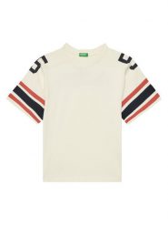 United Colors Of Benetton T-Shirt 3MI5C10OA Beżowy Relaxed Fit. Brązowe t-shirty dla chłopców United Colors Of Benetton, bez wzorów, z bawełny, bez ramiączek. Za 49.99 zł.