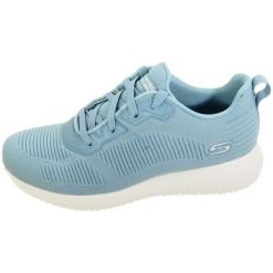 Buty damskie SKECHERS Bobs Sport Squad Tough Talk. Niebieskie obuwie sportowe damskie Skechers, bez wzorów, trekkingowe, Skechers Sport. Za 199.00 zł.