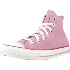 Buty CONVERSE CHUCK TAYLOR ALL STAR CONTRAST SUEDE Rose. Czerwone obuwie sportowe damskie Converse, bez wzorów, z tkaniny, trekkingowe. Za 363.50 zł.