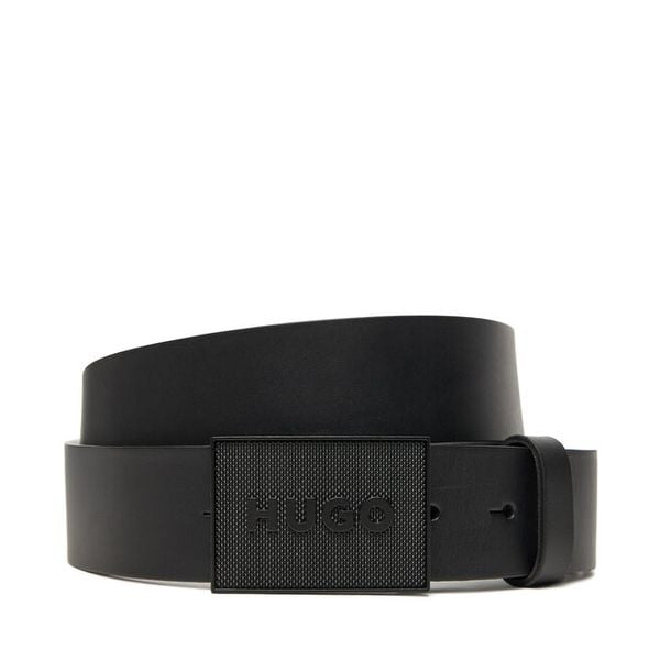 Pasek Męski HUGO. Czarne paski damskie Hugo, bez wzorów. Za 239.99 zł.