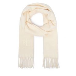 Szalik LAUREN RALPH LAUREN. Białe szaliki i chusty damskie Lauren Ralph Lauren, bez wzorów. Za 689.99 zł.