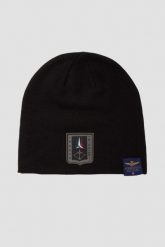 AERONAUTICA MILITARE Czarna czapka męska Frecce Tricolori Toque Patch. Czarne czapki i kapelusze męskie Aeronautica Militare, bez wzorów. W wyprzedaży za 119.99 zł.