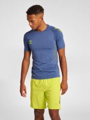 Koszulka treningowa Hummel. Niebieskie koszulki sportowe męskie Hummel, s, bez wzorów, z jersey, bez kołnierzyka, bez ramiączek, na fitness i siłownię. Za 159.70 zł.