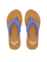Roxy Japonki ARJL101166 Niebieski. Niebieskie klapki damskie Roxy, bez wzorów, z materiału, bez obcasa. Za 89.99 zł.