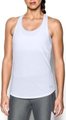 Under Armour Koszulka damska Threadborne Run Mesh Tank biała r. S (1294520-102). Białe t-shirty damskie Under Armour, s, bez wzorów, z meshu, bez kołnierzyka. Za 49.00 zł.