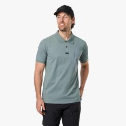 Koszulka Polo Z Krótkim Rękawem Mężczyzna Lofoten Szybkoschnący. Niebieskie koszulki polo męskie SWEDEMOUNT, m, bez wzorów, z bawełny, klasyczne, bez ramiączek. Za 169.99 zł.