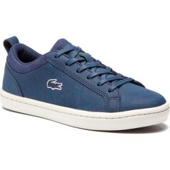 Sneakersy LACOSTE - Straightset 119 3 Cfa 7-37CFA0047J18 Nvy/Off Wht. Niebieskie półbuty damskie Lacoste, bez wzorów, z materiału, bez obcasa, na płaskiej podeszwie, bez zapięcia. W wyprzedaży za 259.00 zł.