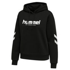 Bluza damska z kapturem Hummel Legacy 2.0. Czarne bluzy damskie Hummel, bez wzorów, sportowe, bez kołnierzyka, bez ramiączek, z kapturem. Za 279.50 zł.
