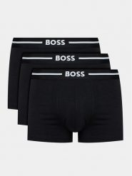 Boss Komplet 3 par bokserek Trunk 3P Bold 50510687 Czarny. Czarne bokserki męskie Boss, m, bez wzorów, z bawełny. Za 149.99 zł.