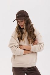 BLUZA RITA PIASKOWA S - Flawless. Bluzy damskie Flawless, l, bez wzorów, z bawełny, bez kaptura, na fitness i siłownię. Za 340.00 zł.