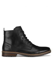 Rieker Trzewiki 33205-00 Czarny. Czarne botki męskie Rieker, bez wzorów, ze skóry, bez zapięcia. Za 343.00 zł.