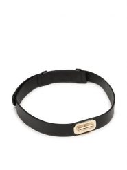 Tommy Hilfiger Pasek na talię Turnlock 2.5 AW0AW14723 Czarny. Czarne paski damskie Tommy Hilfiger, bez wzorów, ze skóry. Za 399.99 zł.