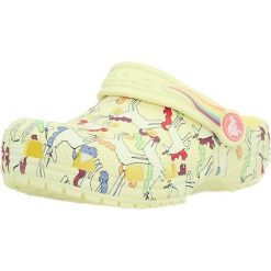 Sandały CROCS CLASSIC DRAGON Żółty. Białe sandały damskie Crocs, bez wzorów, z materiału, bez obcasa, bez zapięcia. Za 217.99 zł.
