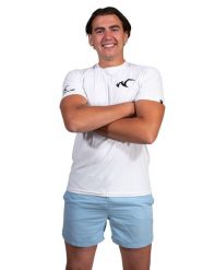 Męska koszulka Watrflag Cadiz Regular Fit Bialy. Białe koszulki sportowe męskie WATRFLAG, m, bez wzorów, z materiału, bez kołnierzyka, bez ramiączek, narciarskie. Za 129.00 zł.