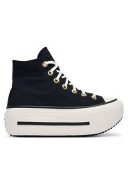 Converse Trampki Chuck Taylor All Star Lift Double Stack Lace A20780C Czarny. Czarne trampki i tenisówki damskie Converse, bez wzorów, z materiału, retro, bez zapięcia. Za 449.99 zł.