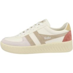Buty do chodzenia damskie Gola Grandslam Trident 2024. Białe obuwie sportowe damskie Gola, bez wzorów, z materiału, trekkingowe. Za 299.00 zł.