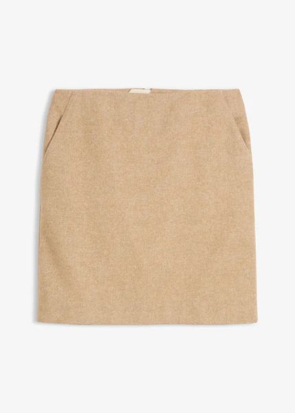 Spódnica ołówkowa. Szare spódnice damskie bonprix, bez wzorów, z wełny, ołówkowe. Za 179.99 zł.