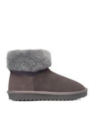 DeeZee Śniegowce DZ-73 GREY Szary. Szare śniegowce i trapery damskie DeeZee, z materiału. Za 209.99 zł.
