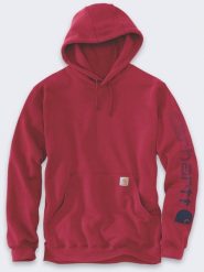Bluza Carhartt Iconic K288 Logo Industry Red. Czerwone bluzy męskie Visent, m, bez wzorów, bez kaptura. Za 265.11 zł.