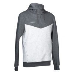 Bluza do hokeja na trawie męska Korok FH500. Szare bluzy męskie KOROK, l, bez wzorów, z bawełny, bez kaptura. Za 54.99 zł.