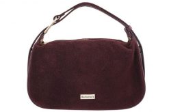 Elegancka torebka zamszowa na ramię - Bordowa. Czerwone torby na ramię damskie Barberinis, bez wzorów, ze skóry, eleganckie, małe, matowe, bez dodatków. Za 217.99 zł.