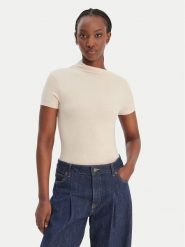 Guess Bluzka W6RP16 KD012 Beżowy Regular Fit. Brązowe koszule damskie Guess, s, z aplikacjami, z syntetyku, bez kołnierzyka, bez ramiączek. Za 219.99 zł.