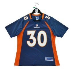 Second life - Koszulka Denver Broncos NFL dla kobiet - Stan bardzo dobry. Niebieskie koszulki sportowe damskie NFL, bez wzorów, sportowe, bez kołnierzyka. Za 143.78 zł.