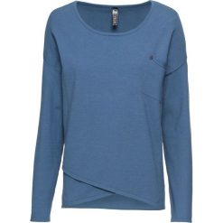 Sweter z założeniem kopertowym bonprix niebieski dżins. Swetry damskie marki bonprix. Za 99.99 zł.