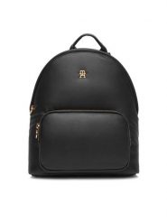 Tommy Hilfiger Plecak Popette Soft Dome AW0AW17652 Czarny. Czarne plecaki damskie Tommy Hilfiger, bez wzorów, ze skóry. Za 519.99 zł.