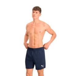 Kąpielówki męskie Puma Mid Shorts. Niebieskie kąpielówki męskie Puma, m, bez wzorów, z materiału, do pływania. Za 109.00 zł.