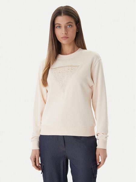 Guess Bluza W6GQ09 K3183 Różowy Regular Fit. Czerwone bluzy damskie Guess, s, z aplikacjami, z bawełny, bez kaptura. Za 258.99 zł.