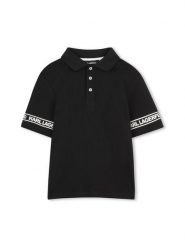 Karl Lagerfeld Kids Polo Z31099 S Czarny Regular Fit. Czarne t-shirty dla chłopców Karl Lagerfeld Kids, bez wzorów, z bawełny, bez ramiączek. Za 290.99 zł.