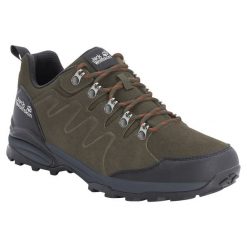 Buty trekkingowe męskie Jack Wolfskin Refugio Texapore. Brązowe trekkingi męskie Jack Wolfskin, na zimę, trekkingowe. Za 449.99 zł.