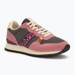 Buty damskie Napapijri Astra. Brązowe obuwie sportowe damskie Napapijri, bez wzorów, trekkingowe. Za 269.99 zł.