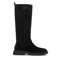 Kozaki U.S. Polo Assn. Czarne kozaki damskie U.S. Polo Assn., bez obcasa, na płaskiej podeszwie. Za 549.99 zł.