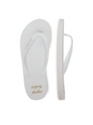 Billabong Japonki 800269A Biały. Białe klapki damskie Billabong, bez wzorów, z materiału, bez obcasa. Za 59.99 zł.