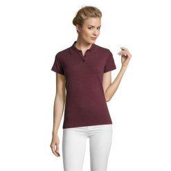 Damska Koszulka Polo Perfect Melange. Czerwone koszulki sportowe damskie SOL'S, s, bez wzorów, bez kołnierzyka, bez ramiączek. Za 64.99 zł.
