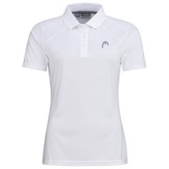Koszulka polo damska CLUB 22 Tech. Białe koszulki sportowe damskie Head, xl, bez wzorów, z poliesteru, bez kołnierzyka, bez ramiączek, tenisowe. Za 261.00 zł.
