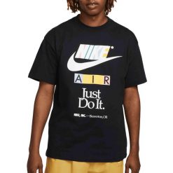 T-Shirt Sportswear Max90 Rozmiar L Czarny - FB9778-010. Czarne t-shirty męskie Nike, l, bez wzorów, z bawełny, bez kołnierzyka. Za 214.00 zł.