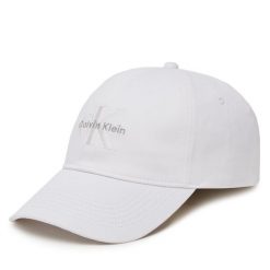 Czapka z daszkiem Calvin Klein Jeans. Białe czapki i kapelusze damskie Calvin Klein Jeans, bez wzorów, z jeansu. Za 129.99 zł.