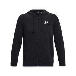 Bluza z kapturem z pełnym zamkiem błyskawicznym Under Armour Essential Fleece. Białe bluzy męskie Under Armour, s, bez wzorów, z bawełny, z kapturem, na fitness i siłownię. Za 290.80 zł.