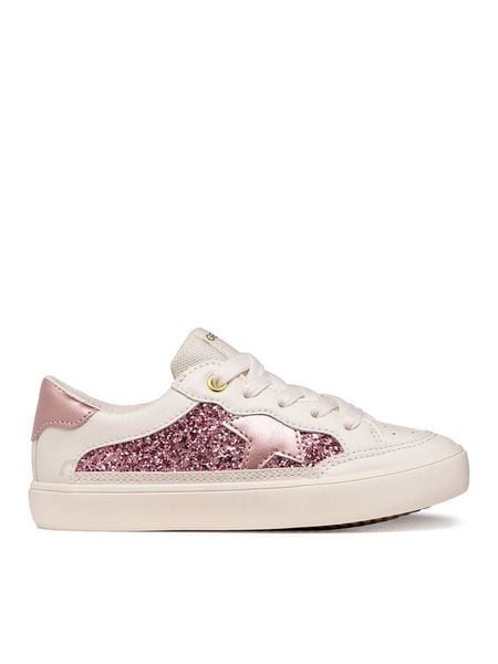 Geox Sneakersy J Gisli Girl J654NB 0BCEW C1M8W M Kremowy. Białe buty sportowe dziewczęce Geox, bez wzorów, ze skóry, bez zapięcia. Za 228.99 zł.