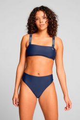 Dół od bikini z wysokim stanem, granatowe. Niebieskie bikini damskie Puma, s, bez wzorów. Za 177.90 zł.