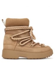 Tommy Hilfiger Śniegowce Lace-Up Water Resist Snow Boot FW0FW09546 Beżowy. Brązowe śniegowce i trapery damskie Tommy Hilfiger. Za 649.99 zł.