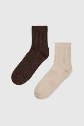 Skarpety 2-pack. Skarpety damskie MOODO, bez wzorów, z bawełny. Za 34.99 zł.